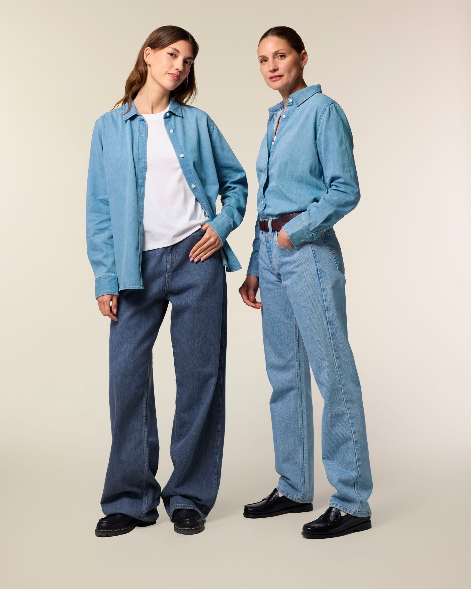 Stella Denim Shirt – Women - Mid Wash