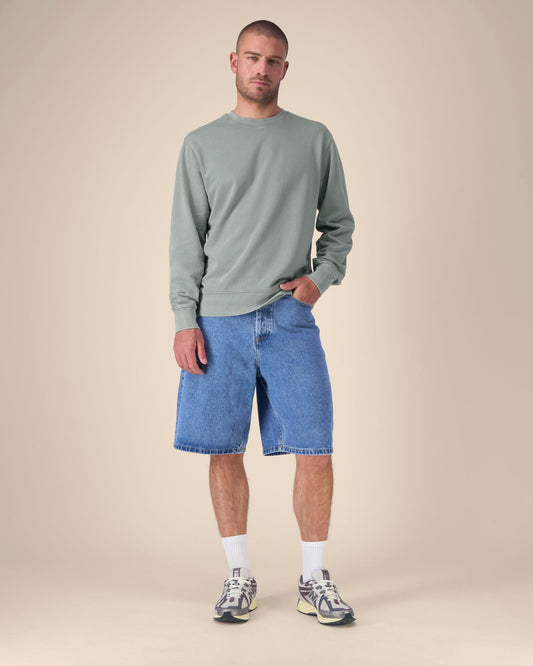 Matcher Vintage – Unisex Crew neck sweatshirt - G. Dyed Swimmer Blue