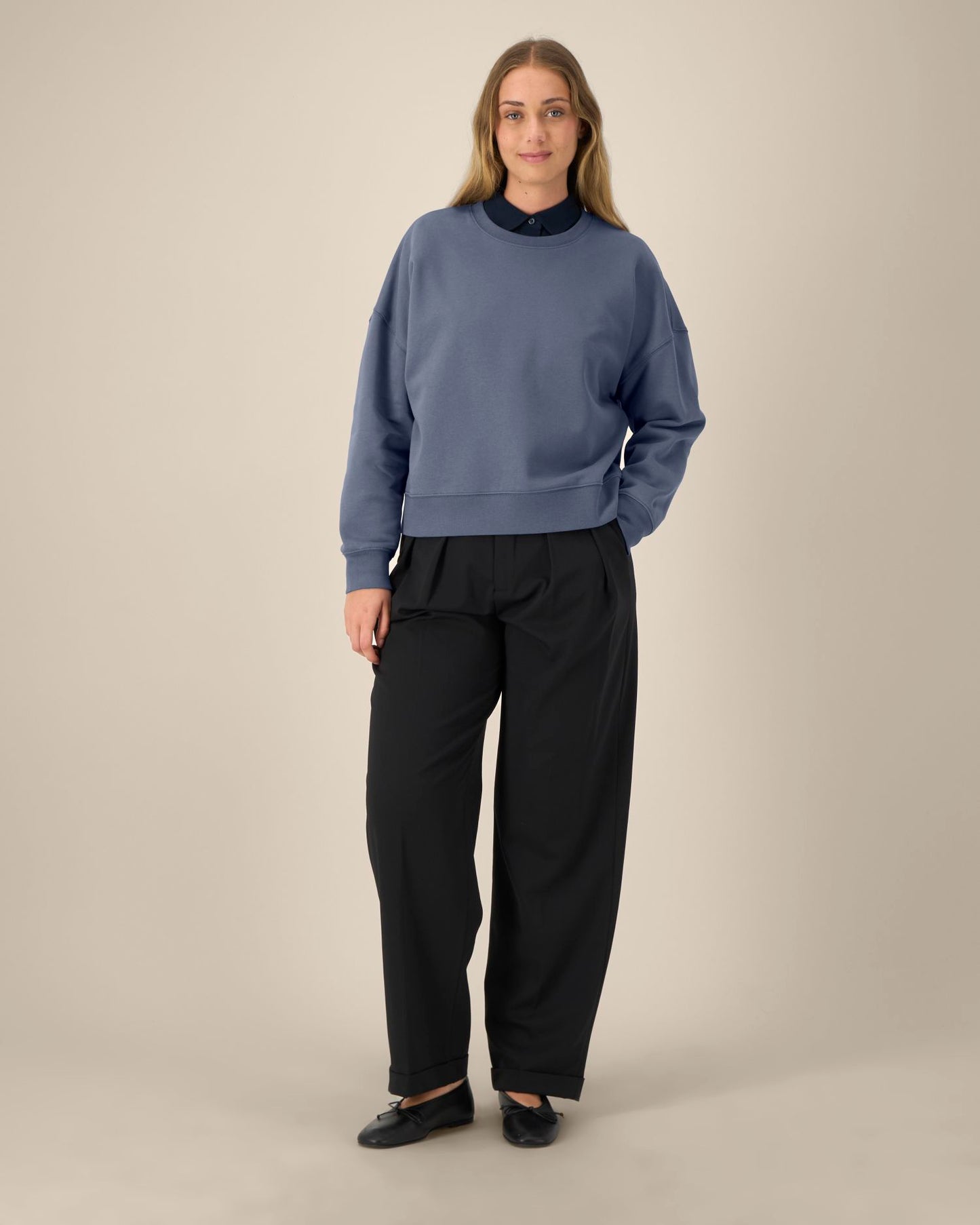 Stella Alma – Women Crew neck sweatshirt - Worker Blue